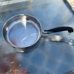 VTG Farberware Pan Fry Skillet Aluminum Clad Stainless Steel 8" NYC-USA No Lid